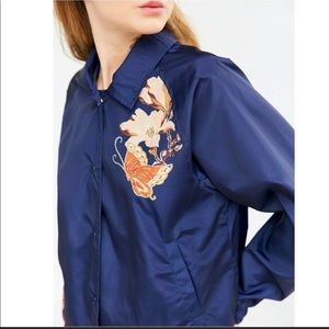 Silence + Noise Celia Floral Windbreaker L